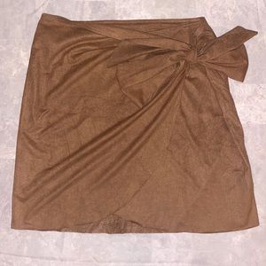 NWT Suede Tan Mini Skirt